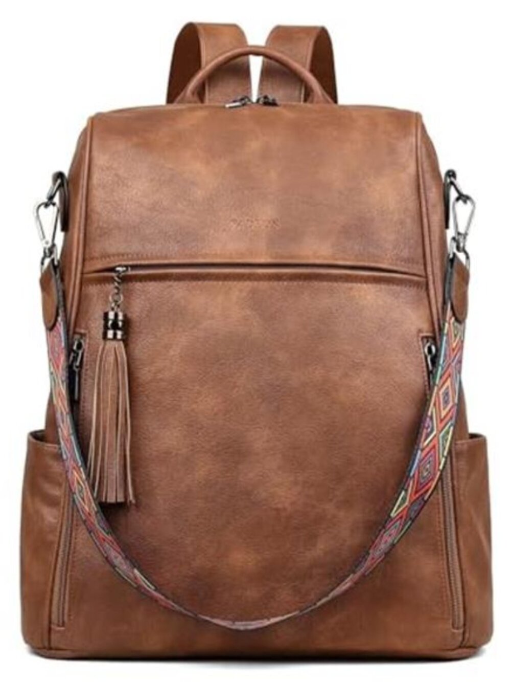 Leather Laptop Backpack for Women Designer 15.6 inch PU Laptop Bag,